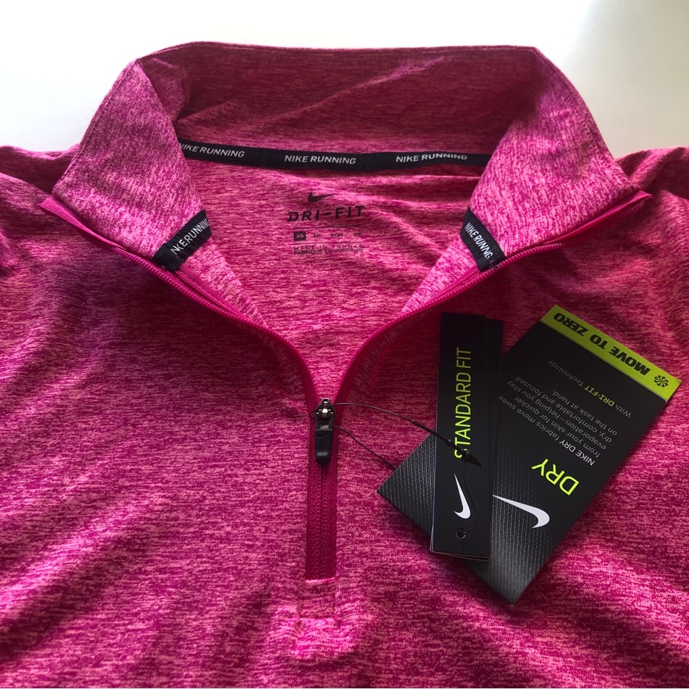 Nike Dri-Fit Running Top Women’s Size XS Pink Zip-Up ✨NWT✨